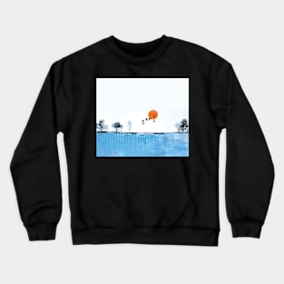 Picture of an original painting, skyline Crewneck Sweatshirt